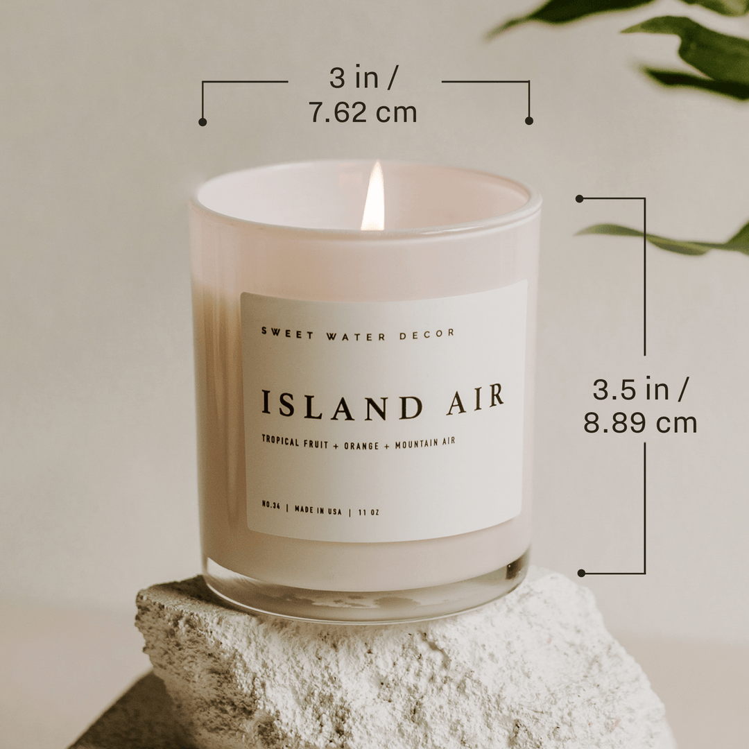 White Tea and Jasmine Soy Candle - White Jar - 11 oz
