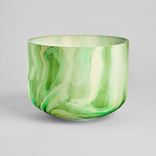 Heart Chakra Green Marble Crystal Singing Bowl