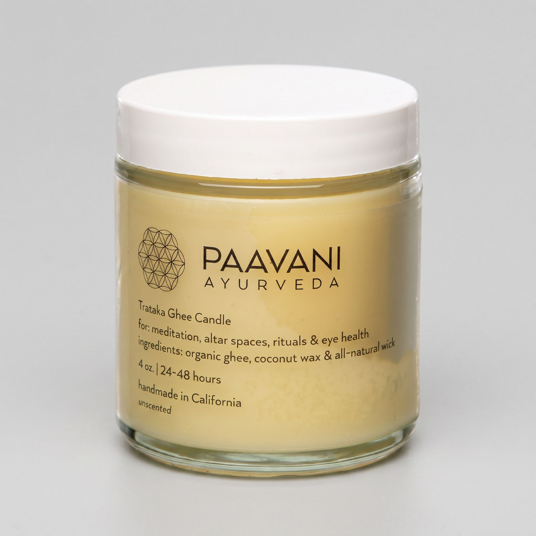 Trataka Ayurvedic Meditation Ghee Candle for Focus