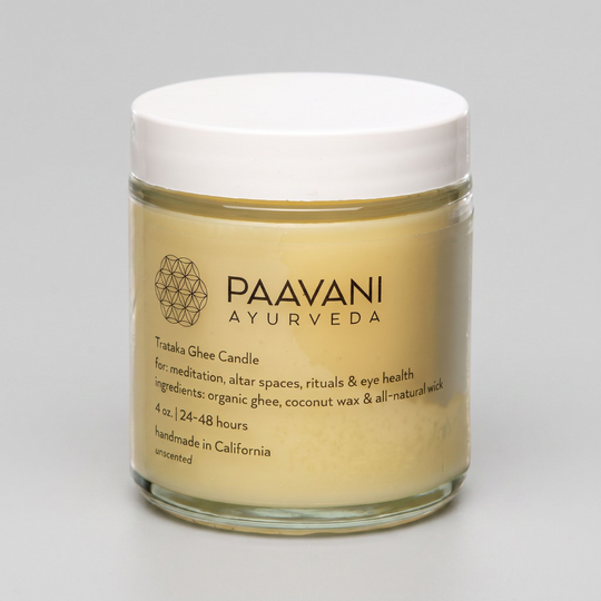 Trataka Ayurvedic Meditation Ghee Candle for Focus