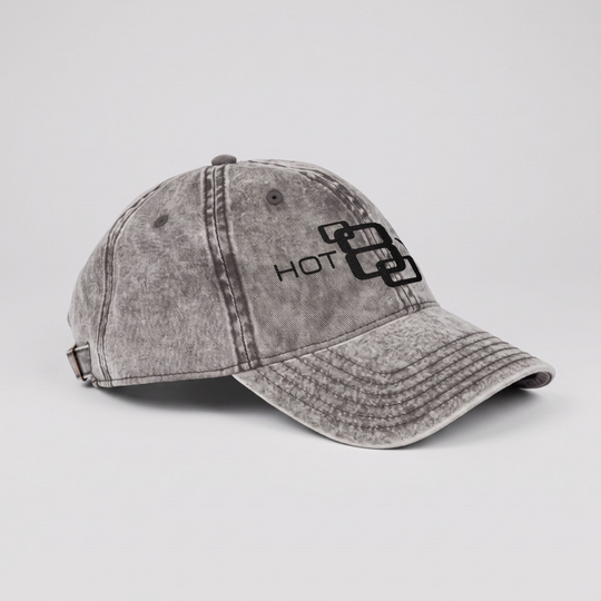 Hot 8 Yoga Washed Gray Vintage Hat