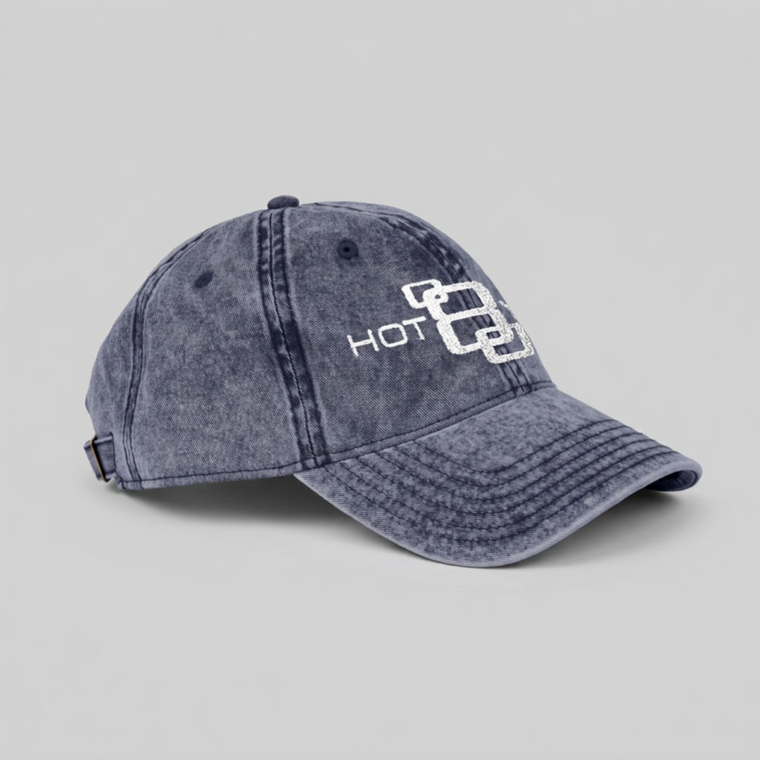 Hot 8 Yoga Washed Navy Vintage Hat