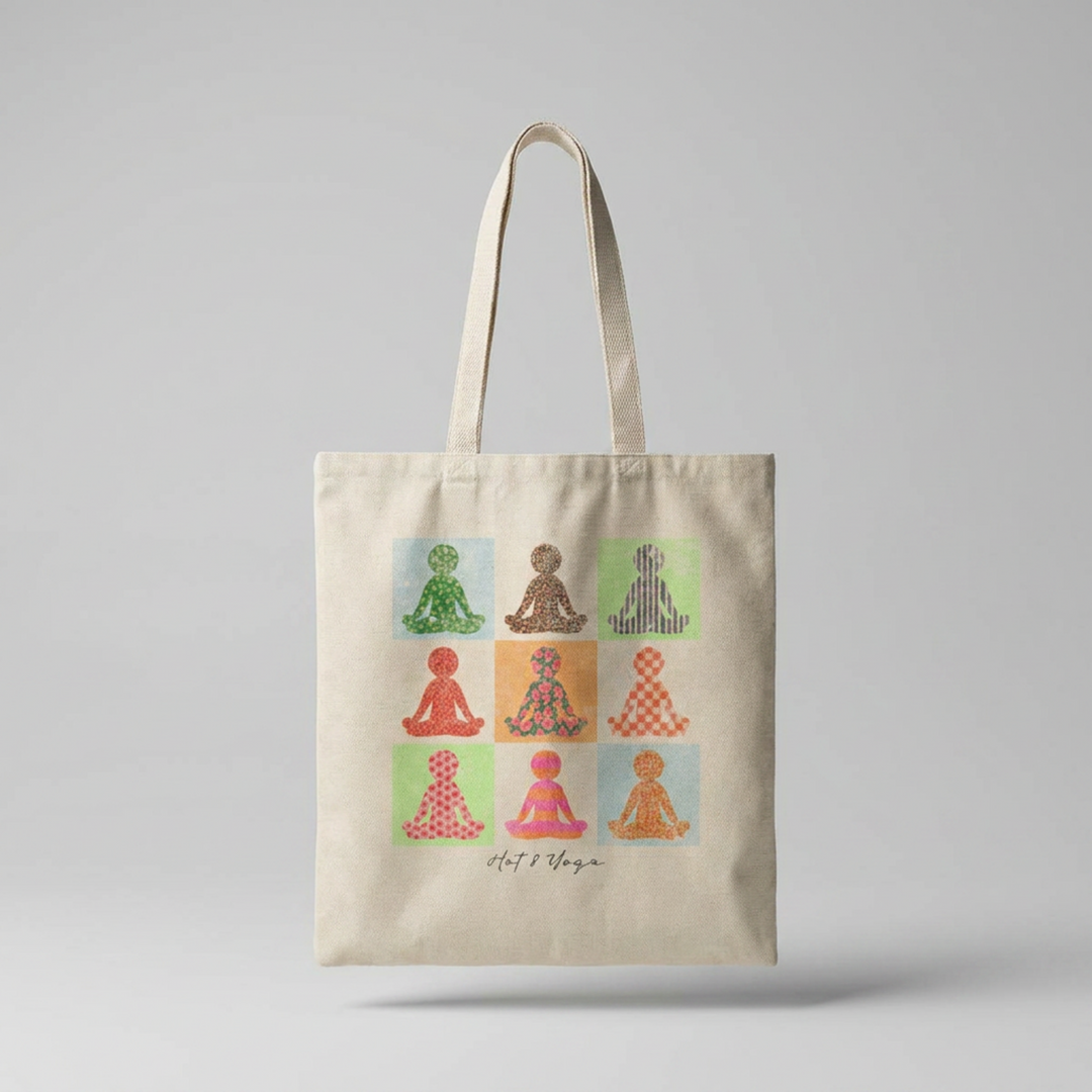 Pattern Play Meditation Pop Art Natural Studio Tote Bag