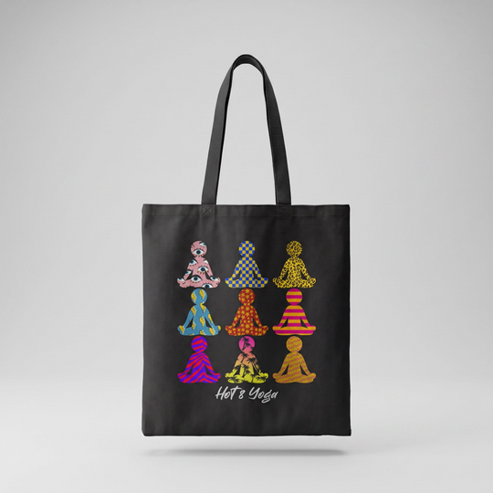 Pattern Play Meditation Pop Art Black Studio Tote Bag