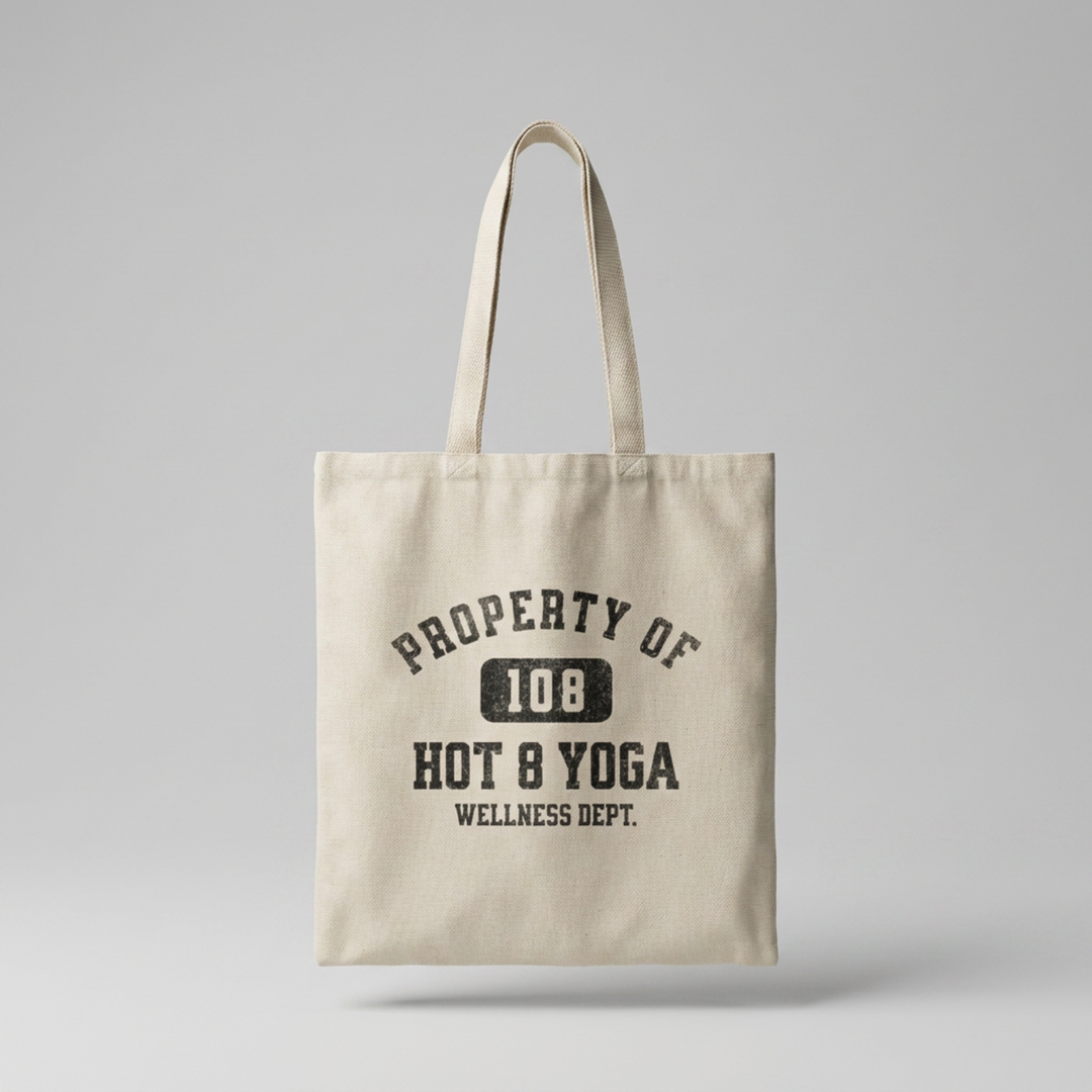 Property of Hot 8 Yoga Studio Tote Bag