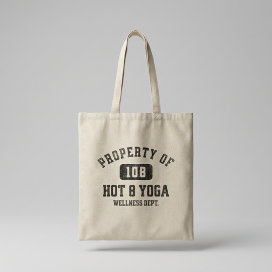 Property of Hot 8 Yoga Studio Tote Bag