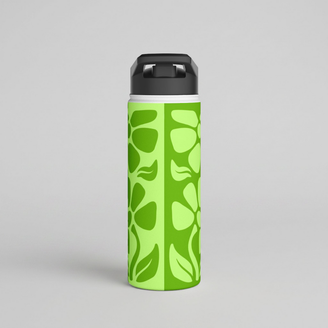Colorblock Botanical Bloom Stainless Steel Water Bottle 18oz