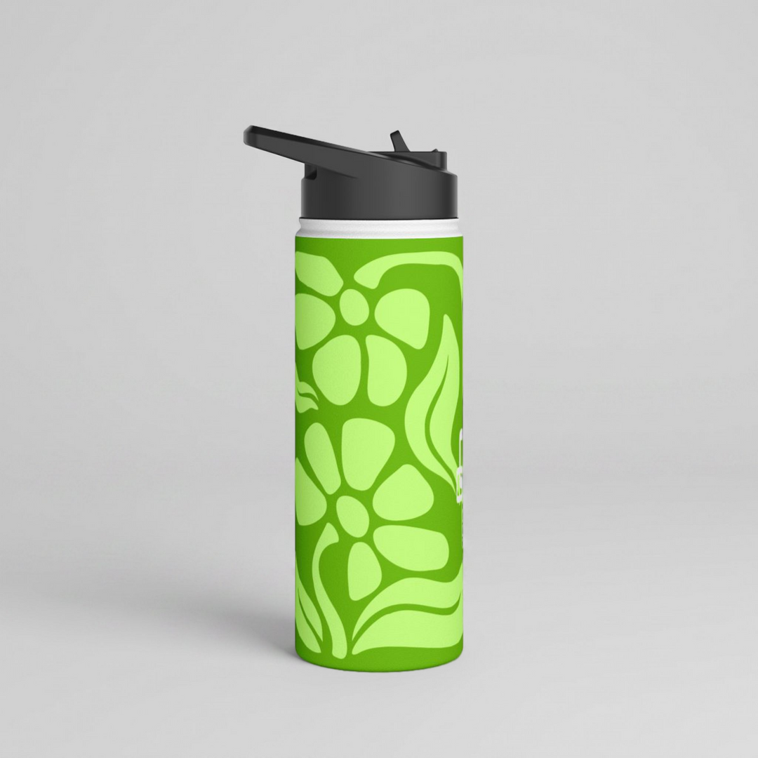 Colorblock Botanical Bloom Stainless Steel Water Bottle 18oz