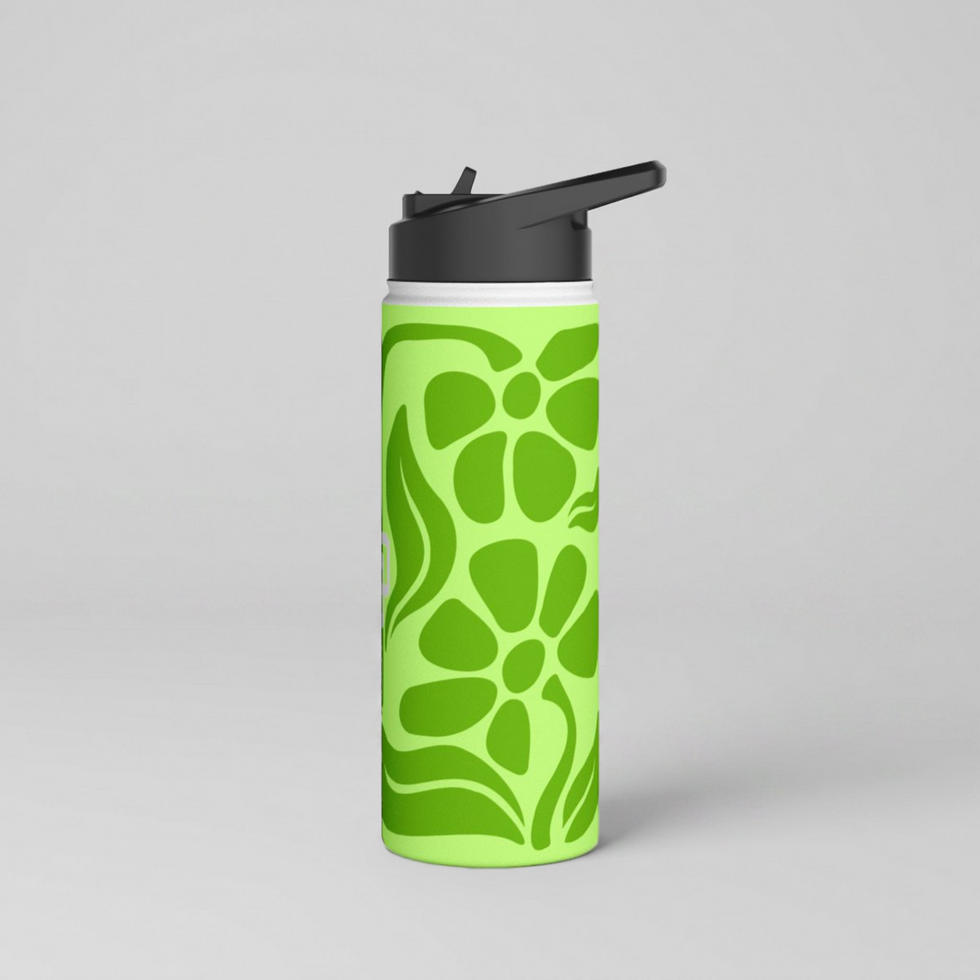 Colorblock Botanical Bloom Stainless Steel Water Bottle 18oz