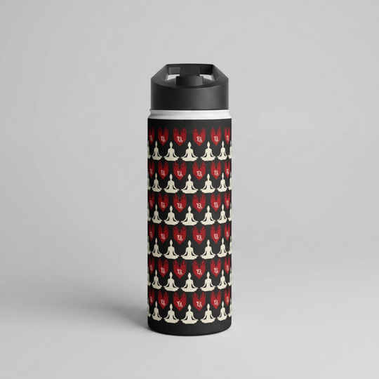 I Heart Hot 8 Yoga Stainless Steel Water Bottle 18oz