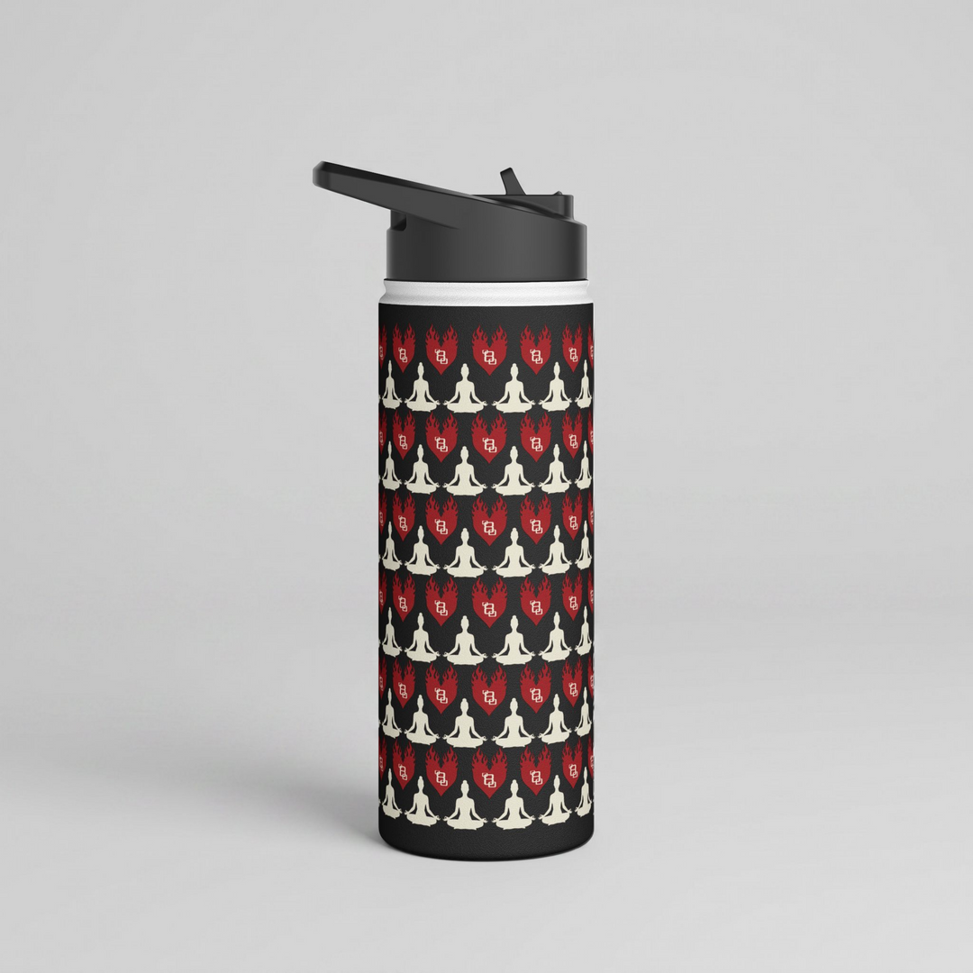 I Heart Hot 8 Yoga Stainless Steel Water Bottle 18oz