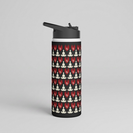I Heart Hot 8 Yoga Stainless Steel Water Bottle 18oz