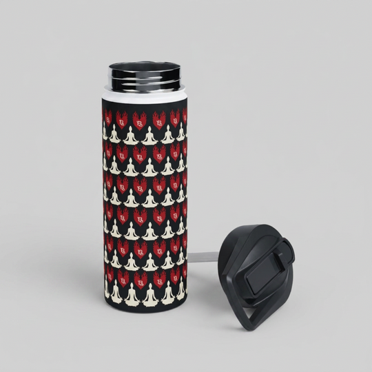 I Heart Hot 8 Yoga Stainless Steel Water Bottle 18oz