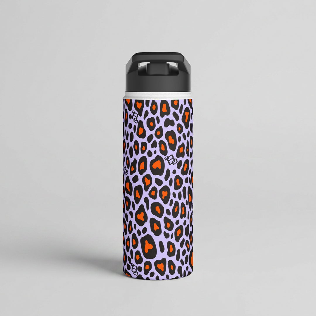 Primal Power Leopard Print Stainless Steel Water Bottle 18oz