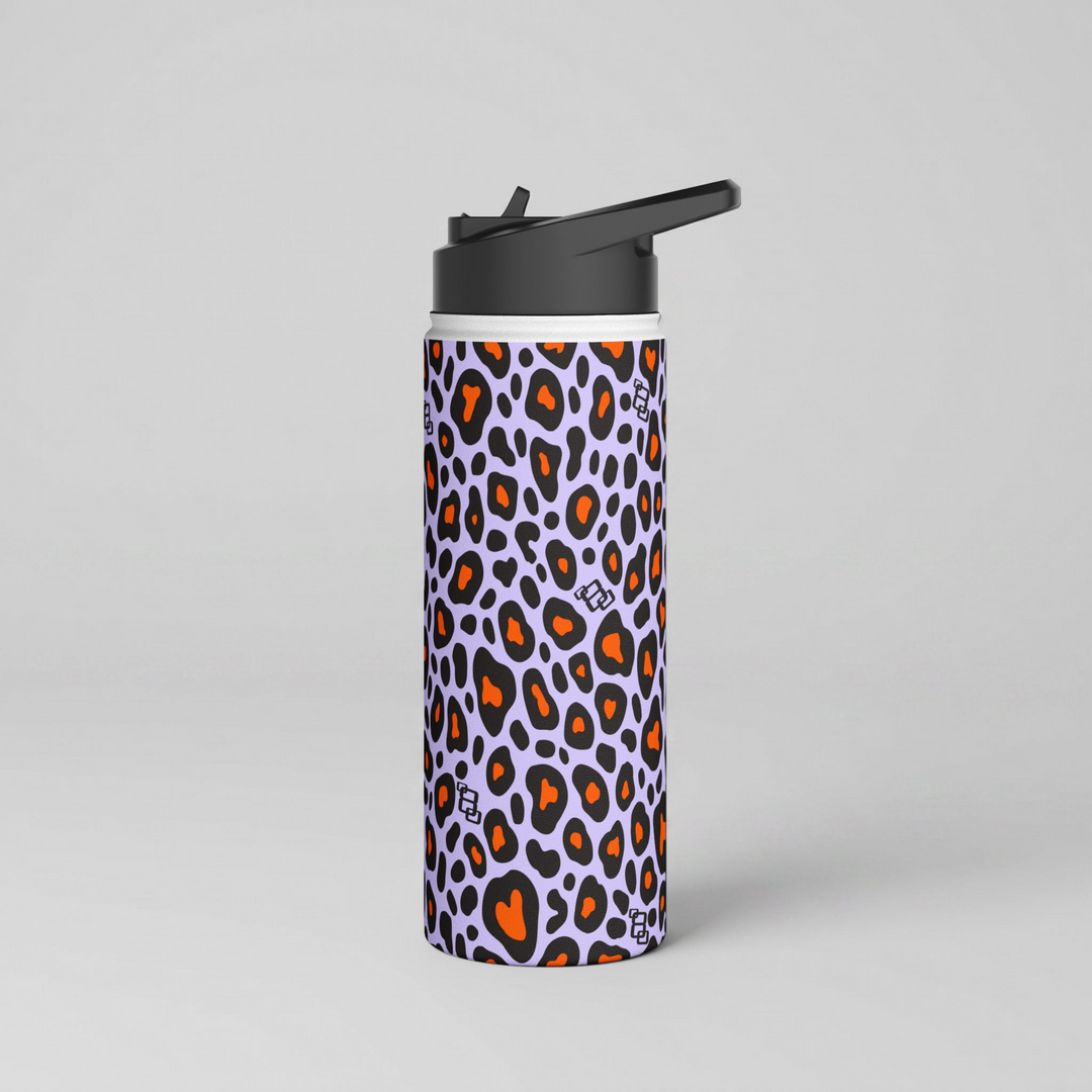 Primal Power Leopard Print Stainless Steel Water Bottle 18oz