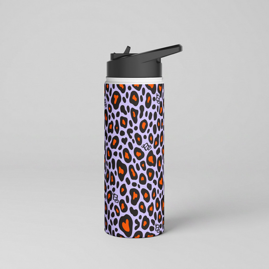 Primal Power Leopard Print Stainless Steel Water Bottle 18oz