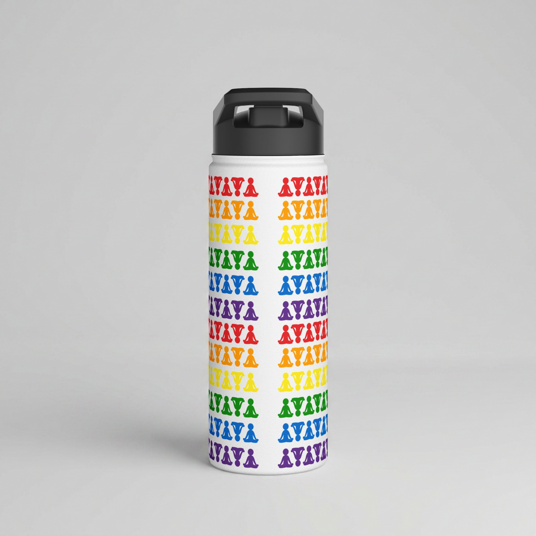 Inclusive Energy Ombre Lotus Stainless Steel Water Bottle 18oz