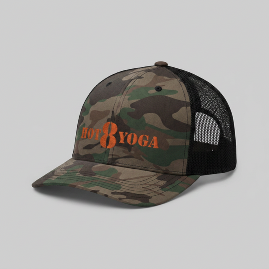 Camouflage Hot 8 Yoga Trucker Hat