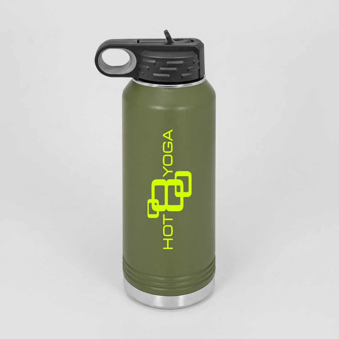 Hot 8 Yoga Olive Lime Water Bottle 20oz