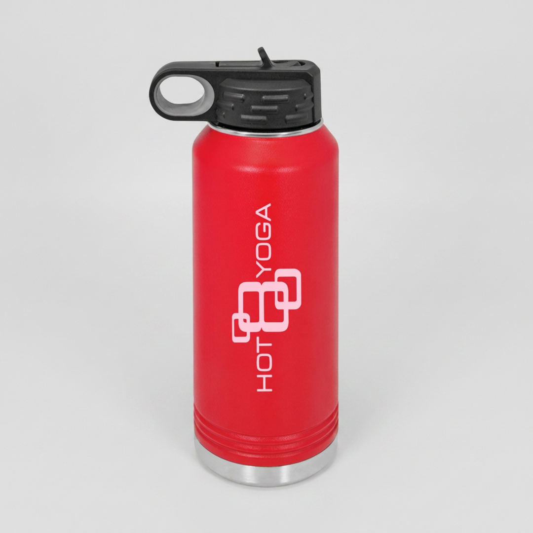 Hot 8 Yoga Red Water Bottle 20oz