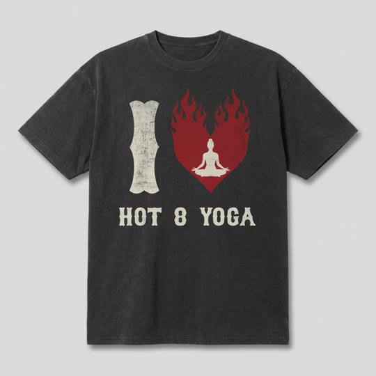 I Heart Hot 8 Yoga Vintage T-Shirt