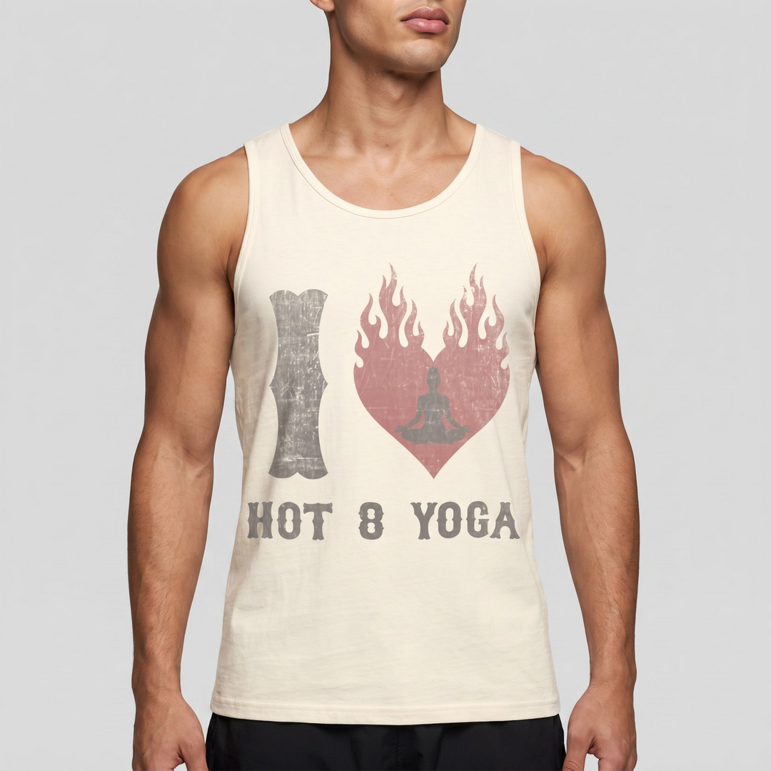 I Heart Hot 8 Yoga Pigment Dyed Tank Top
