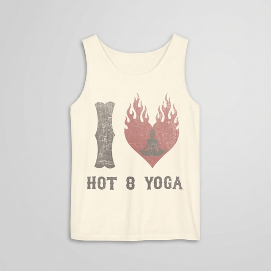 I Heart Hot 8 Yoga Pigment Dyed Tank Top
