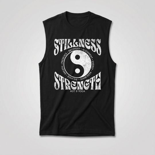 Stillness & Strength Distressed Sleeveless Fitness Tee