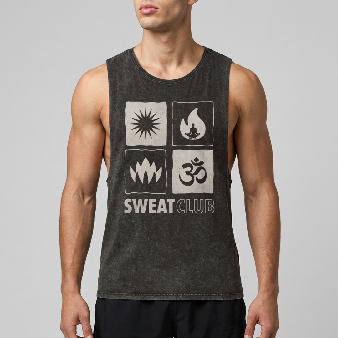 Sweat Club Stonewash Muscle Tank Top