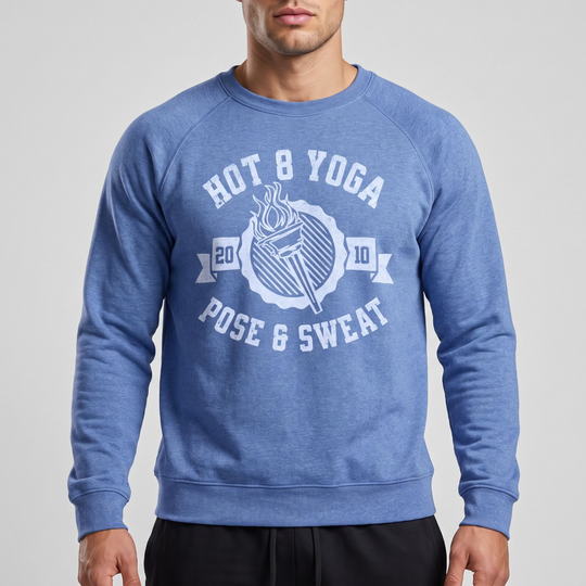 Pose & Sweat Distressed Raglan Sweatshirt