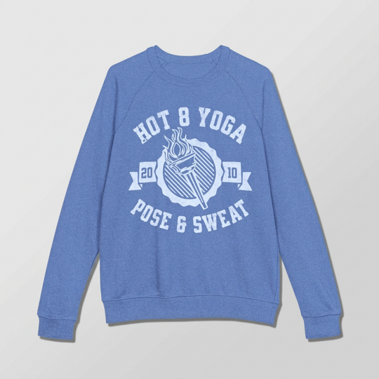 Pose & Sweat Distressed Raglan Sweatshirt