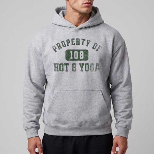 Property of 108 Hot 8 Yoga Vintage Relaxed Pullover Hoodie