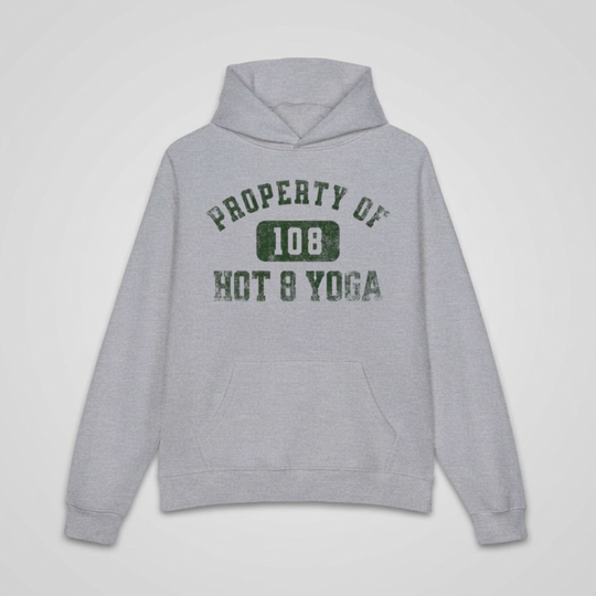 Property of 108 Hot 8 Yoga Vintage Relaxed Pullover Hoodie