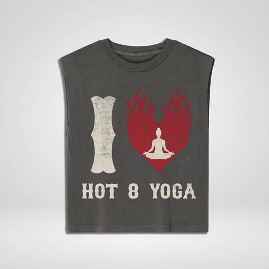 I Heart Hot 8 Yoga Vintage Sleeveless Muscle T-Shirt