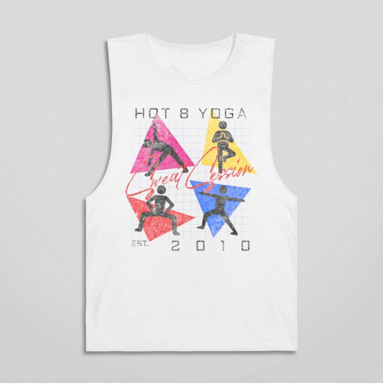 Sweat Session Distressed Sleeveless Muscle T-Shirt