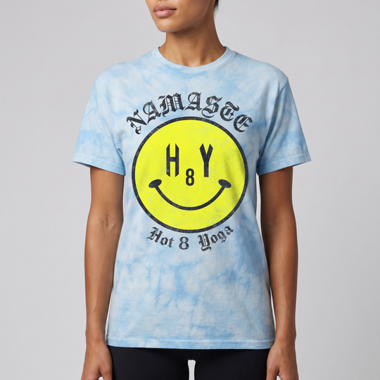 Namaste H8Y Smiley Face Tie Dye T‑Shirt