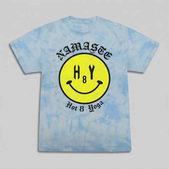 Namaste H8Y Smiley Face Tie Dye T‑Shirt