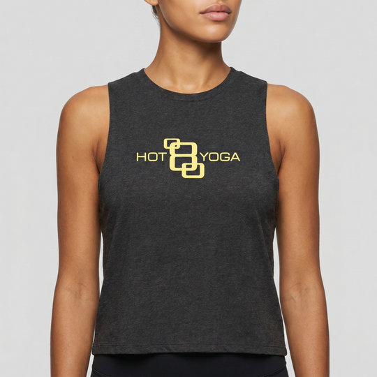 Hot 8 Yoga Charcoal Heather Essential Fitness Tank Top