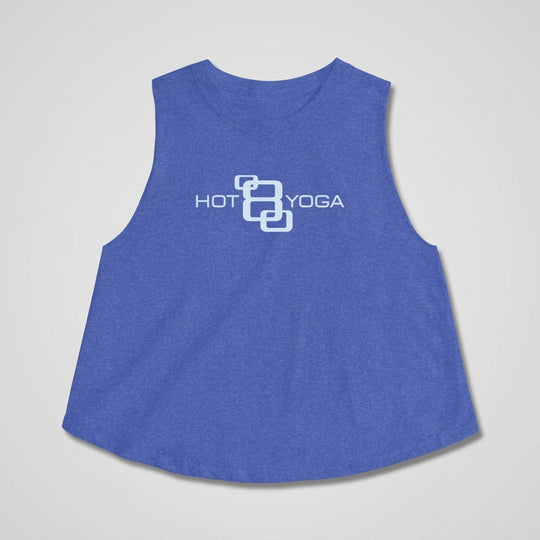 Hot 8 Yoga Blue Heather Essential Fitness Tank Top