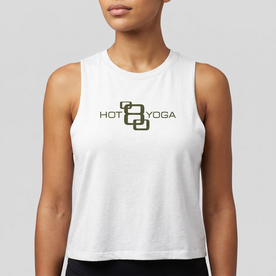 Hot 8 Yoga White Essential Fitness Tank Top