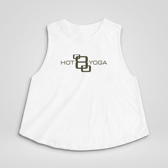 Hot 8 Yoga White Essential Fitness Tank Top