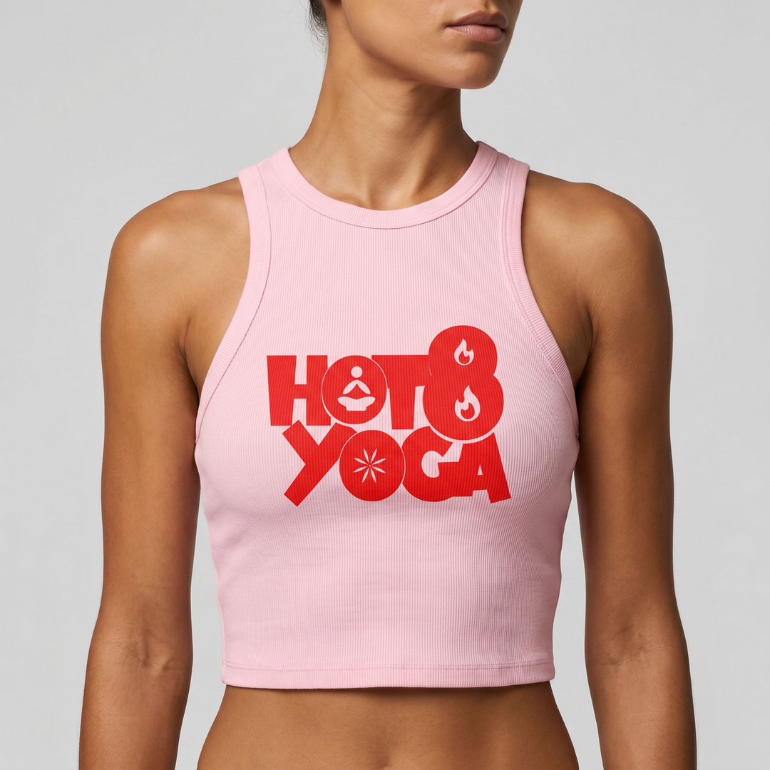 Hot 8 Yoga Studio Pop Racer Tank Top