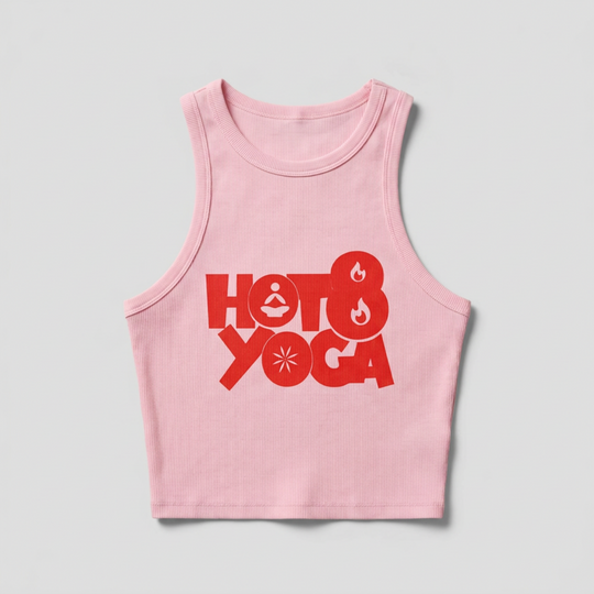 Hot 8 Yoga Studio Pop Racer Tank Top