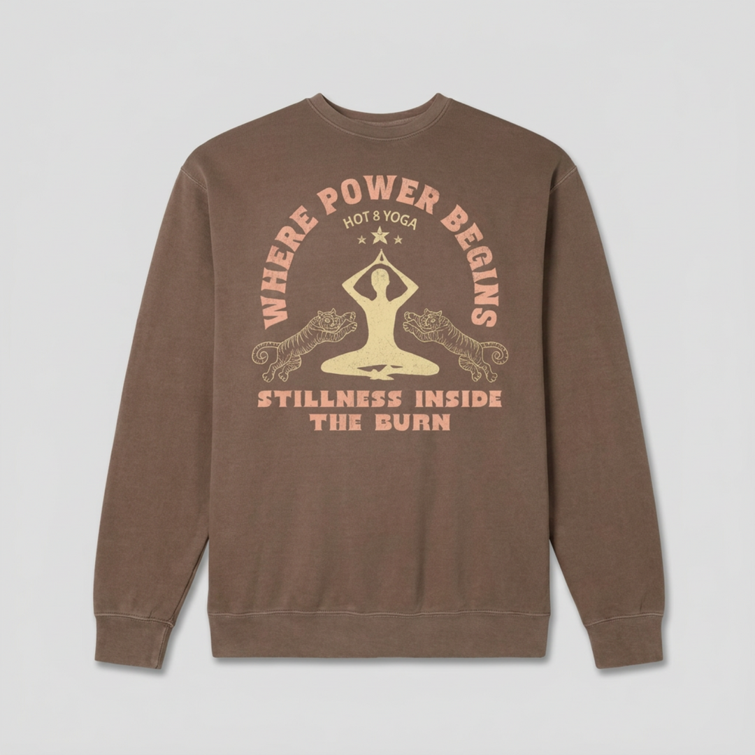 Where Power Begins Distressed Sweatshirt