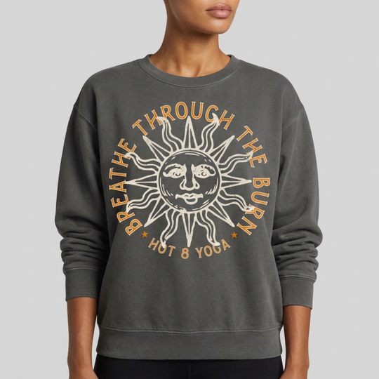 Breathe Through the Burn Pepper Distressed Sweatshirt
