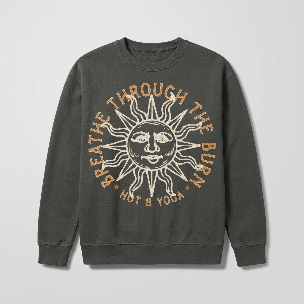 Breathe Through the Burn Pepper Distressed Sweatshirt