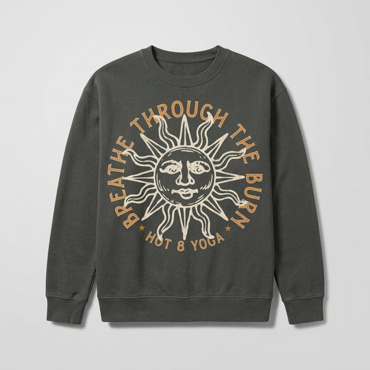 Breathe Through the Burn Pepper Distressed Sweatshirt