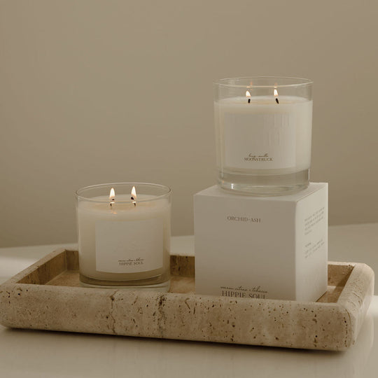 warm citrus + tobacco | HIPPIE SOUL Natural Candle