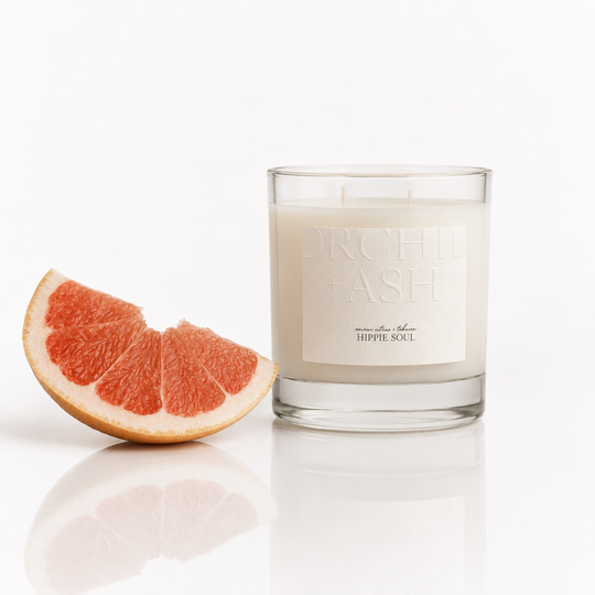 warm citrus + tobacco | HIPPIE SOUL Natural Candle
