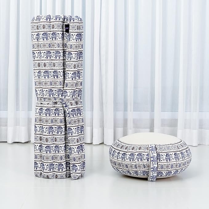 Zafu Sacred Elephant Meditation Cushion Set